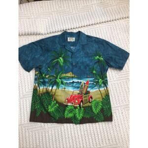 KY'S Hawaiian Shirt Island Life Hawaii DADCORE VACATION GRANDAPA L